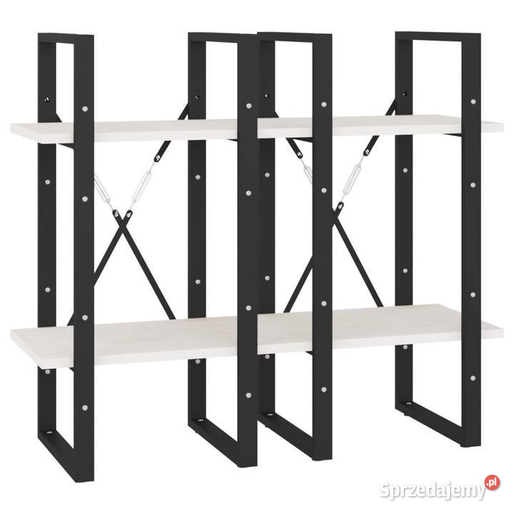 Regał na książki 4 półki biały 40x30x140 drewno Warszawa