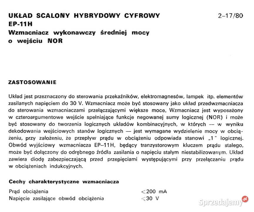 Układ scalony hybrydowy EP11H3 wzmacniacz o Gliwice
