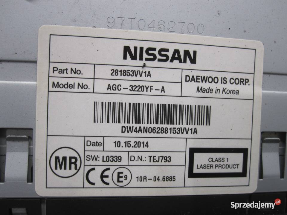 NISSAN NOTE II E12 15 DCI 15r Radio cd fabryczne świętokrzyskie Kielce