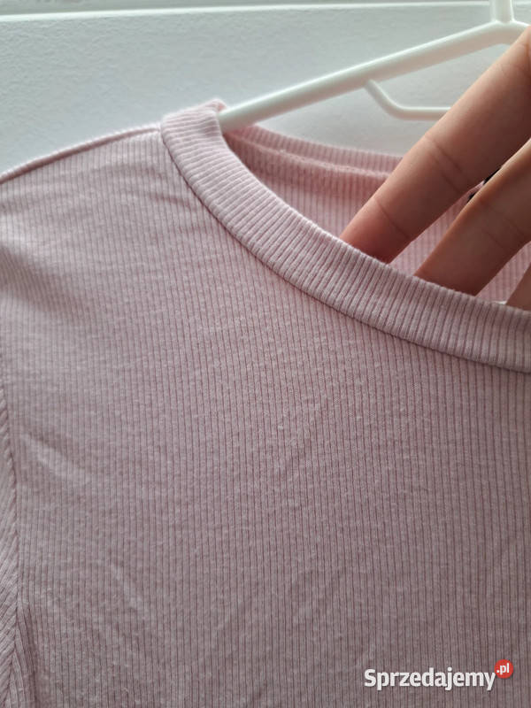 Różowa prążkowana bluzka Sinsay rozmiar XS różowy pomorskie Trąbki Wielkie