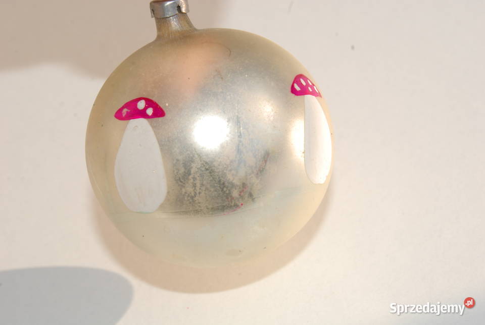 Stara bombka ozdoba muchomory rękodzieło antyk śląskie Cieszyn