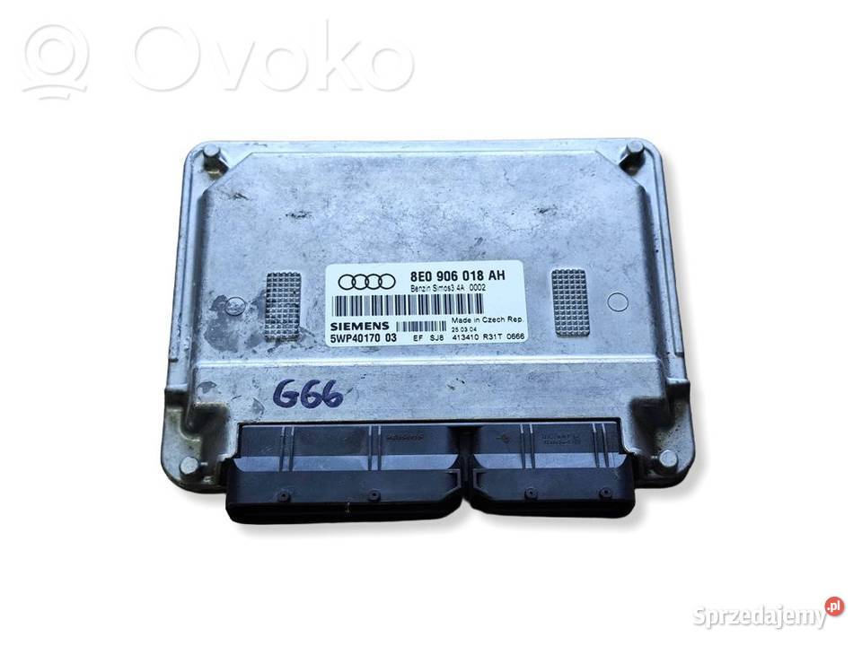 Audi A4 B6 16 STEROWNIK KOMPUTER SILNIKA ECU Czujniki i sterowniki wielkopolskie