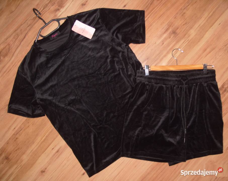 Świetny wygodny welurowy dres ROMEES r LXL Inny materiał