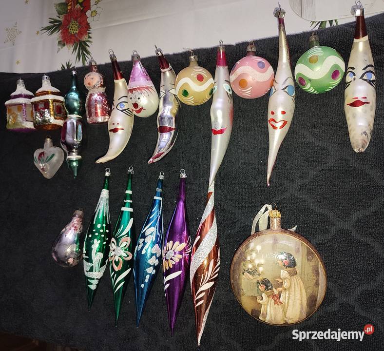Ozdoby choinkowe PRL 21 sztuk Warszawa