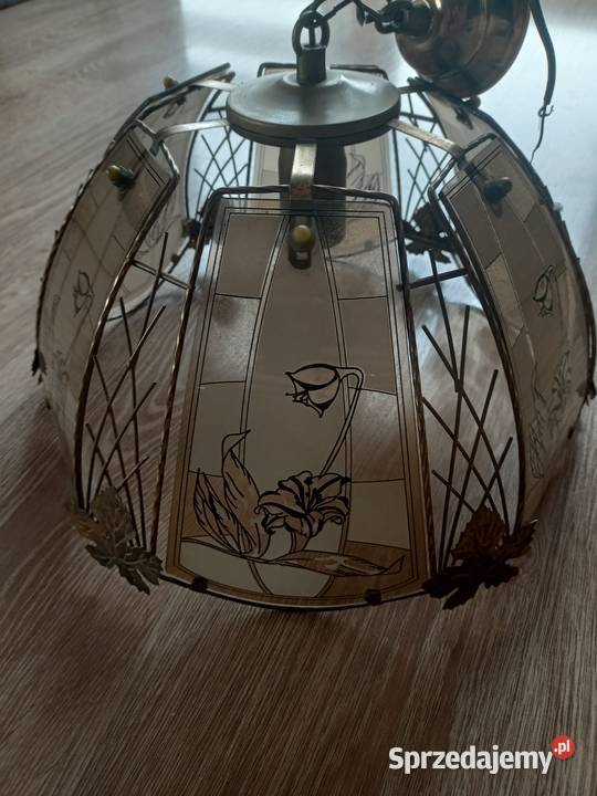 Lampa sufitowa szkło witraż Wadowice