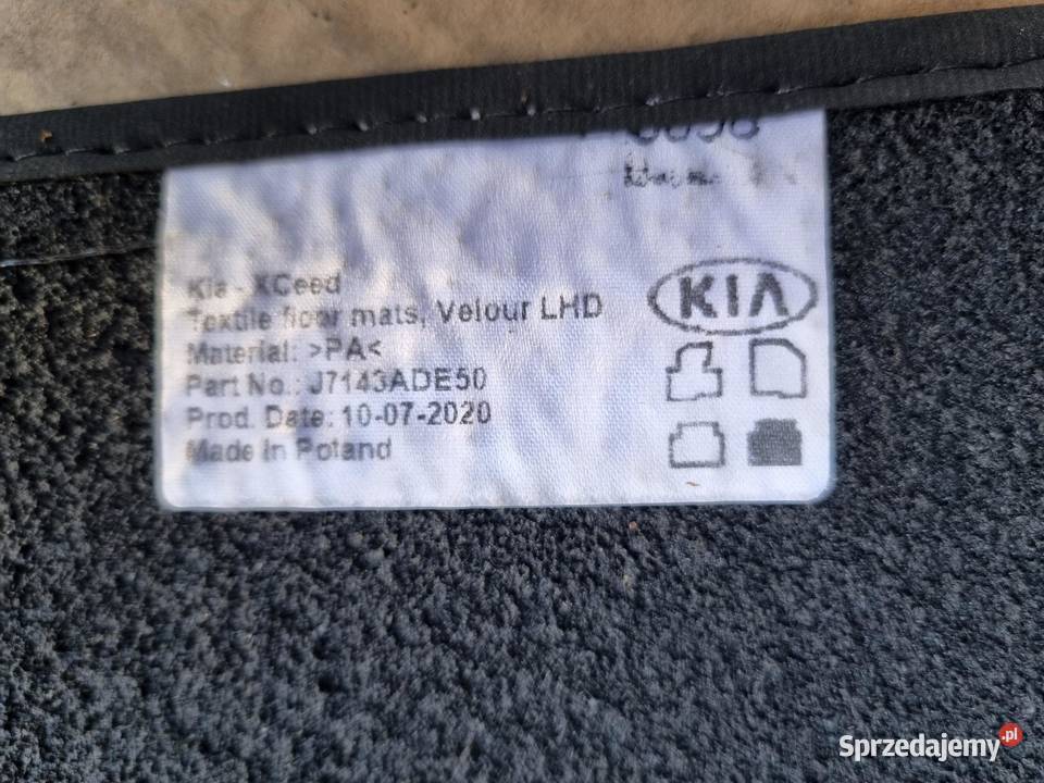 DYWAN WYCIERACZKI KIA XCEED J7143ADE50 KOMPLET wielkopolskie