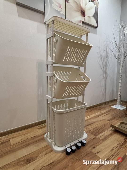 Nowy 3poziomowy wózek na kosze na pranie Radłów