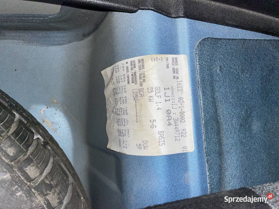 Volkswagen Golf IV 2003 14 BCA Ocean Edition Koniuszowa