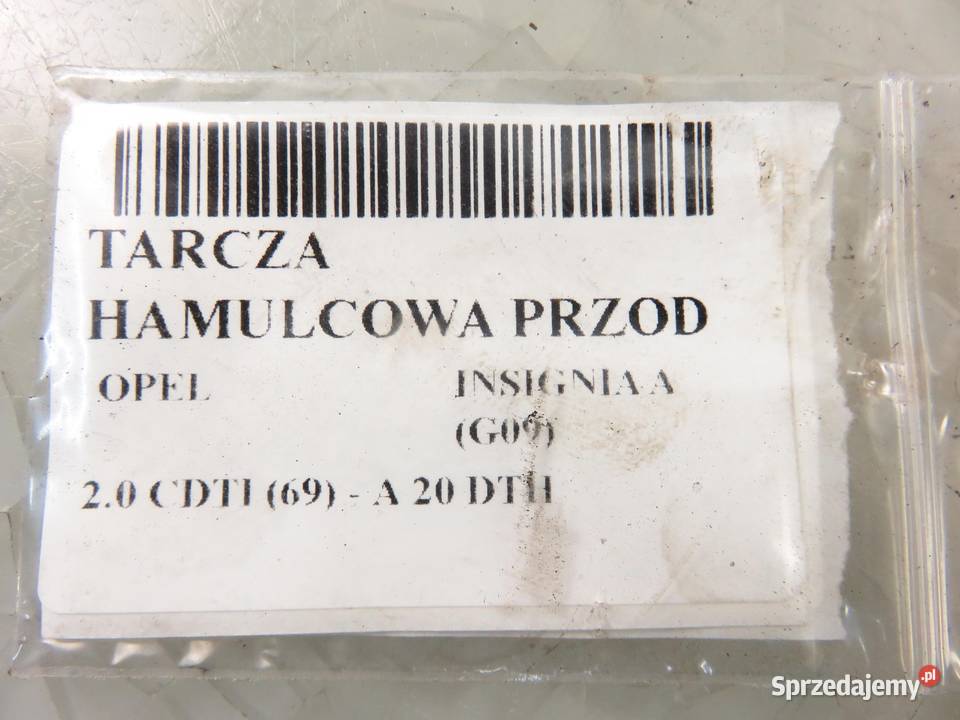 TARCZE HAMULCOWE PRZÓD OPEL INSIGNIA A 20 CDTI