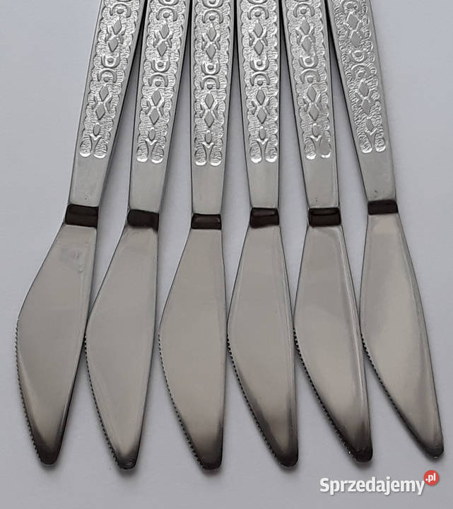 Noże obiadowe KASZUBSKI Gerlach sztućce PRL Dąbrowa Górnicza