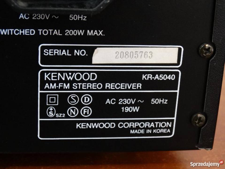 Amplituner Kenwood KRA5040 pilot mocny i sprawny podkarpackie Jasło sprzedam