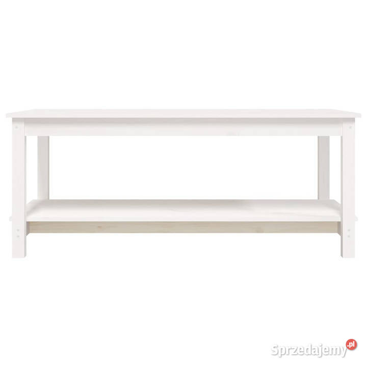 Stolik kawowy biały 110x55x45 lite drewno mazowieckie Warszawa