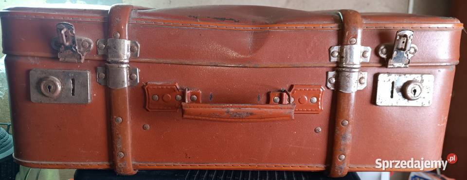 PRL walizka zabytek metalowa lata 50 Antyki Środa Wielkopolska