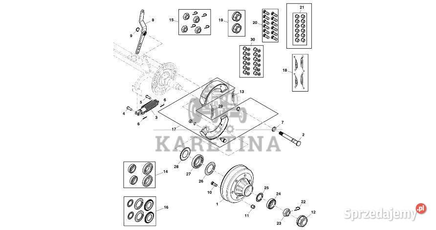 John Deere 960 Zestaw siłownika DC220731 Hamulce wielkopolskie Jastrzębniki