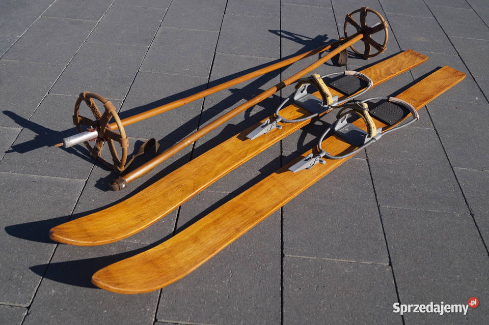 Stare narty dziecięce 100 kijki