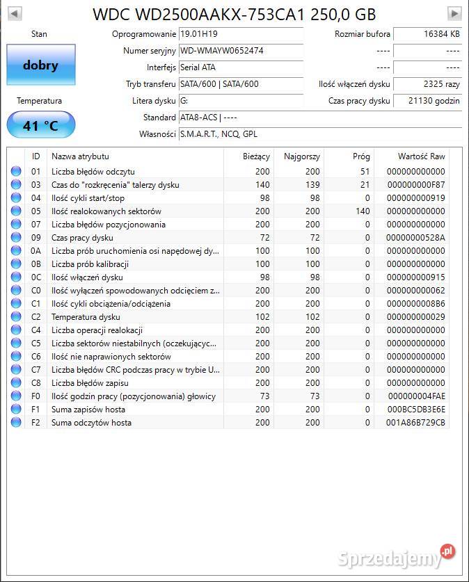 Dysk 35 160250320 WD Blue Seagate Hitachi Elektronika śląskie Cieszyn sprzedam