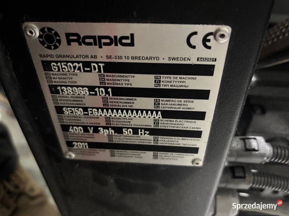 Młyn do tworzyw sztucznych Rapid 15022 sprzedam