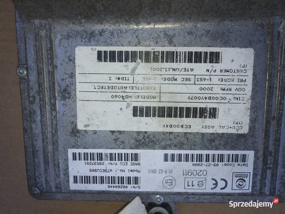 Komputer sterownik skrzyni biegów HD4060 SCANIA Układ elektryczny Części samochodowe