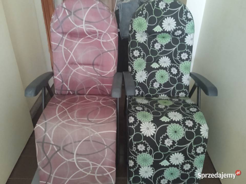 Dwa fotele leżaki rozkładane Sanok