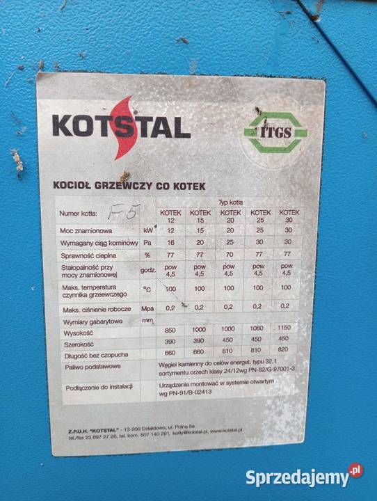 Piec grzewczy Kotstal Kotek 12 kw Kotły i Piece CO