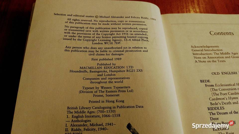 Macmillan anthologies of English literature 1 Gdańsk