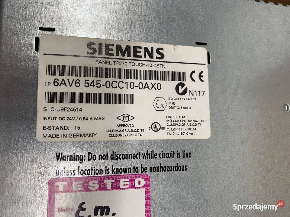 Siemens 6AV6 5450CC100AX0 Touch Panel Warszawa