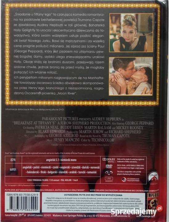 Śniadanie u Tiffanyego DVD Audrey Hepburn George