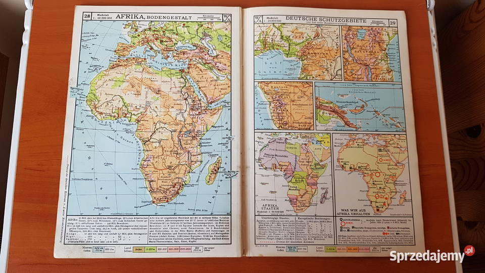 Stary niemiecki atlas z 1938 roku