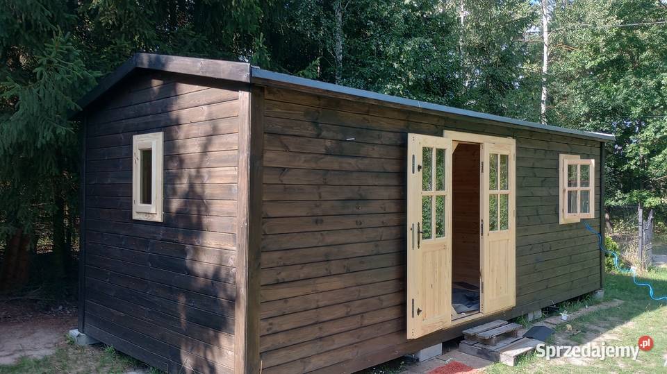 Domek drewniany mobilny całoroczny ocieplenie