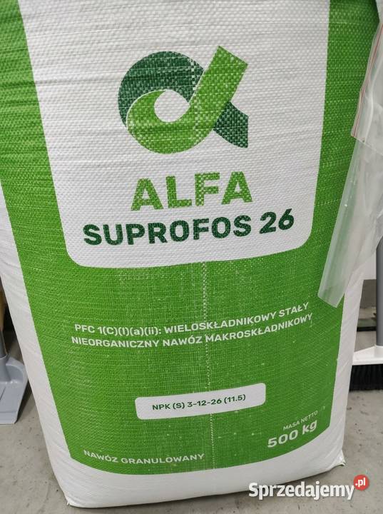 Nawóz ALFA SUPROFOS 26 Bigbag 500 NPKS 31226 115 Kłodawa