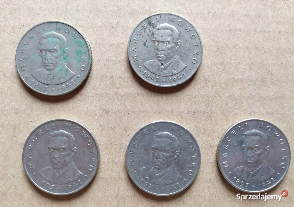 20 x 5 sztuk miedzionikiel PRL 76 Marceli Łódź