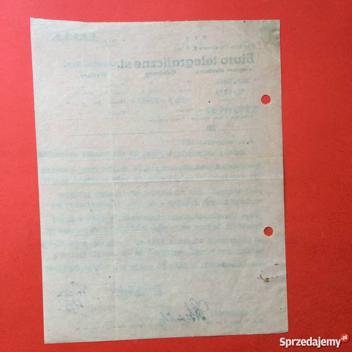 1108 Pismo Przewodnie i Telegram PKP Nadany w Szczecin sprzedam