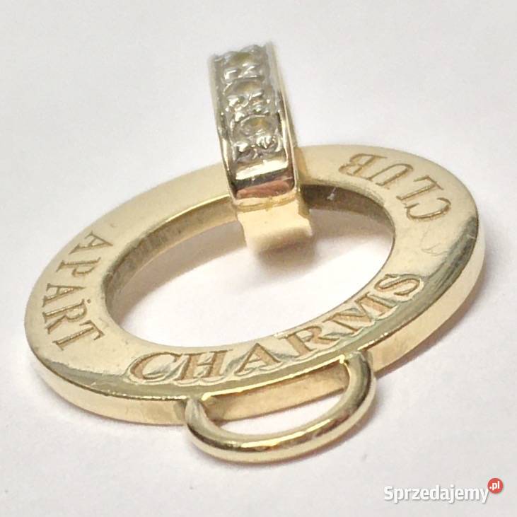 Złoty WISIOREK 585 14K Zawieszka DIAMENTY 004ct Warszawa