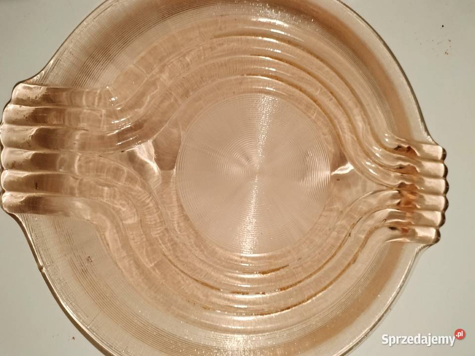 Talerz patera rondo różowyrozalina prl Antyki, Sztuka, Kolekcje Choszczno