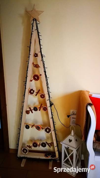 Świąteczna choinka drewniana choinka trókąt Radków