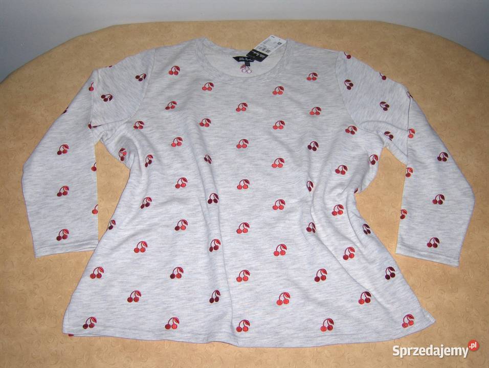 Ulla Popken Damska bluza w wisienki 5052 Bawełna Bluzki i koszule Łódź