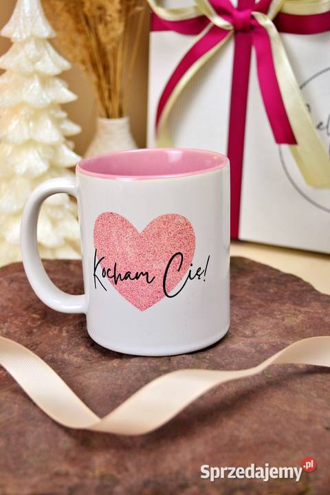 Kubek ceramiczny z nadrukiem Kocham Cię Otrębusy
