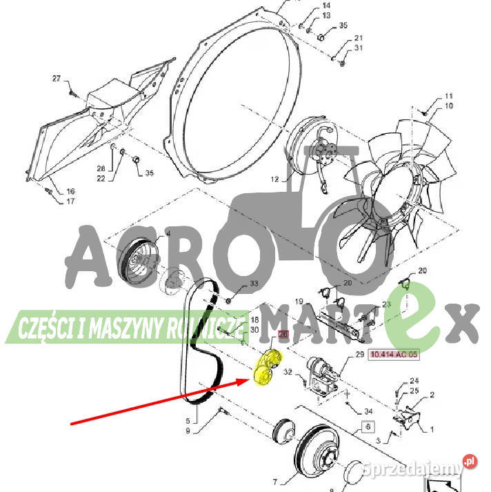 84299866 NAPINACZ PASKA MAGNUM CNH Pozostałe Wichrów