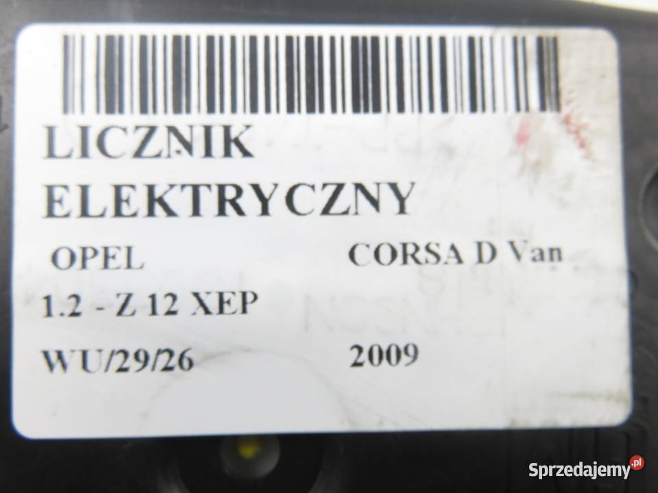 LICZNIK OPEL CORSA D Van 12 Z 12 XEP P0013264255 Liczniki i zegary