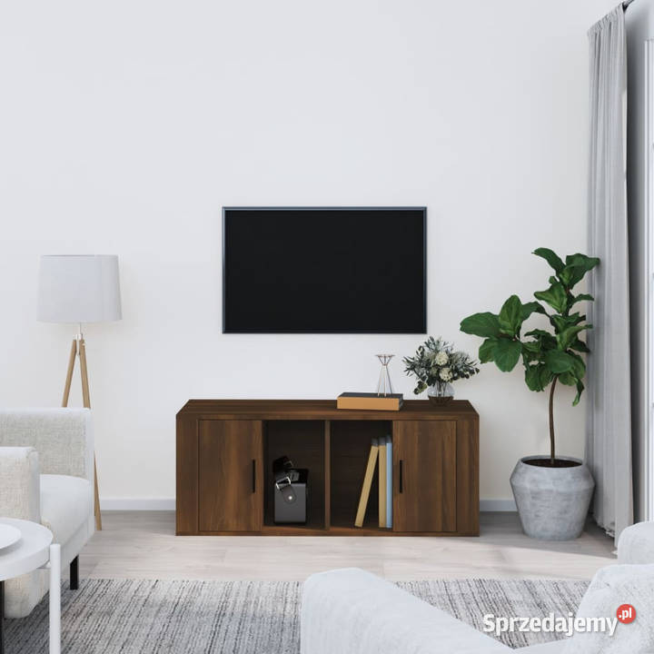 Szafka pod telewizor brązowy dąb 100x35x40 mazowieckie Warszawa