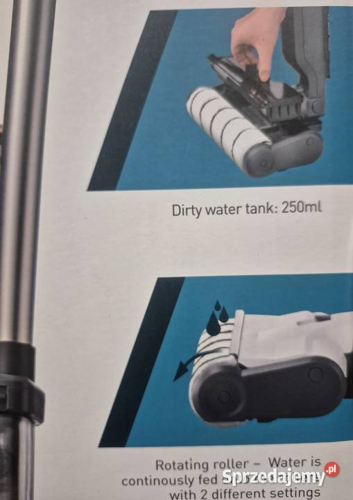 MOP ELEKTRYCZNY OBROTOWY 2W1 MYJĄCY SUSZĄCY DO Mopy Wschowa