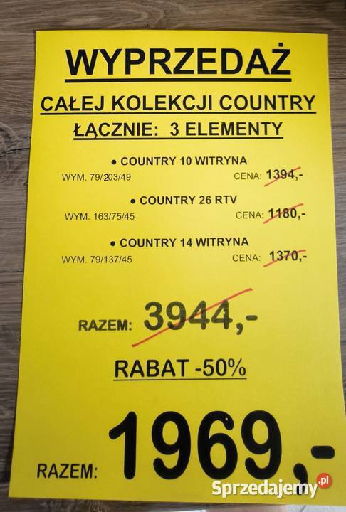 KOLEKCJA COUNTRY SZYNAKA RABAT 50 wielkopolskie Gniezno