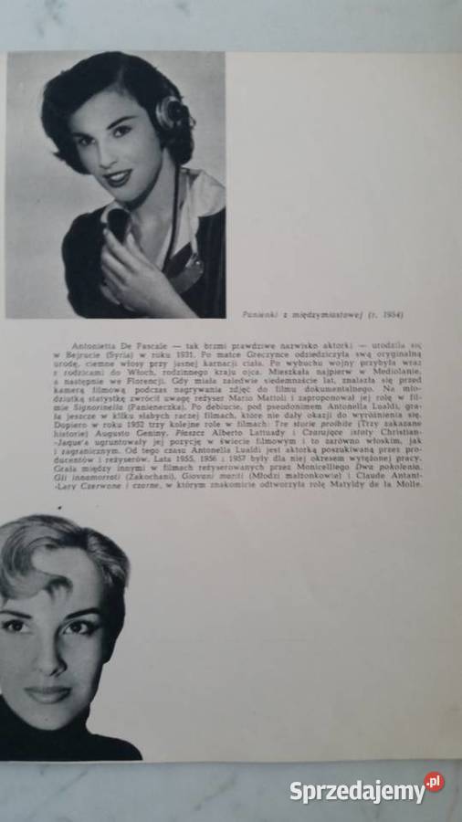 AKTORZY FILMU WŁOSKIEGO 1960 WA i F Jacek Tylim miękka Puławy sprzedam