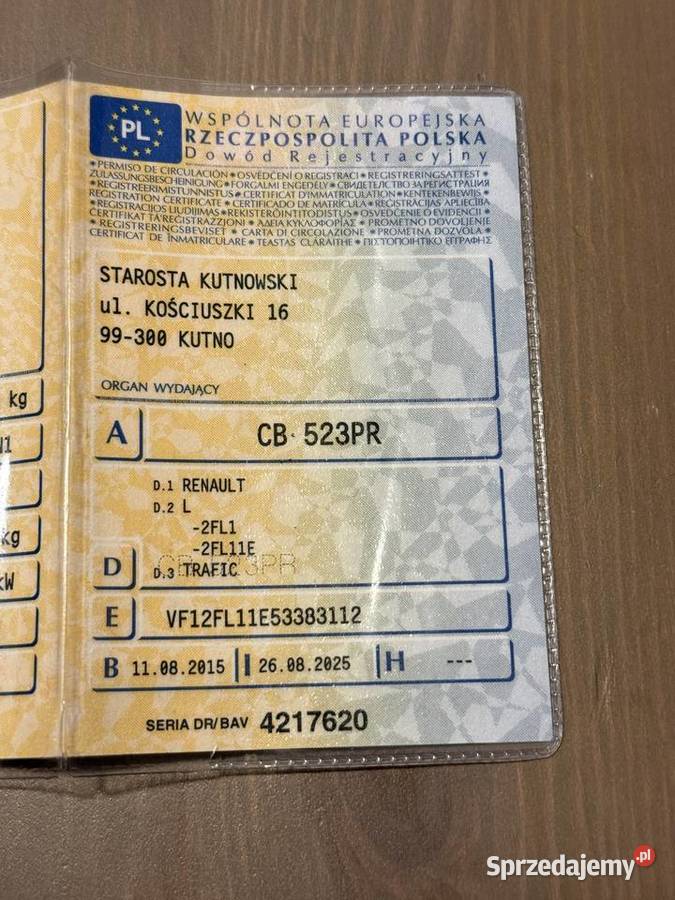Renault Trafic kamera cofania Kutno