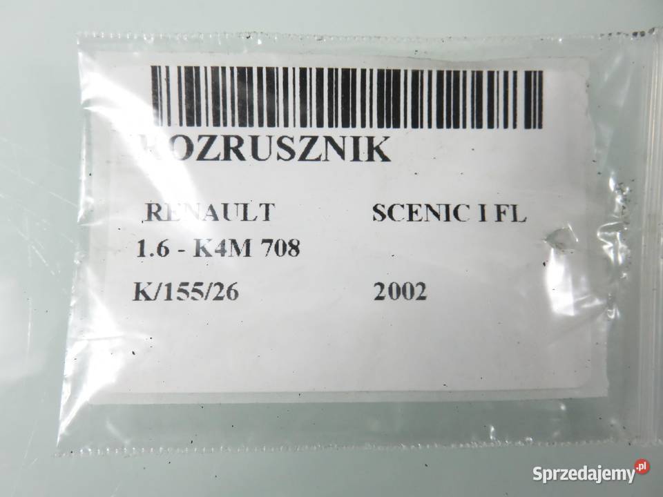 ROZRUSZNIK RENAULT SCENIC I FL 16 D7E22 105119F Układ elektryczny silnika małopolskie