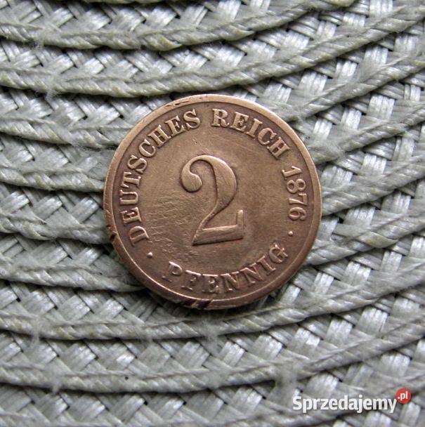 Niemcy 2 Pfennigi 1876r C