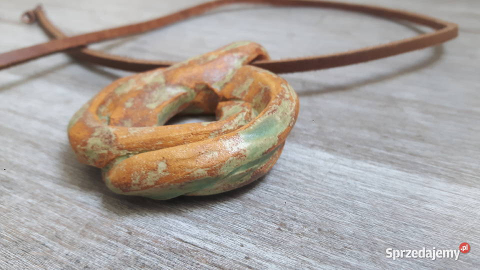 Naszyjnik ceramiczny ręcznie wykonany Otwock