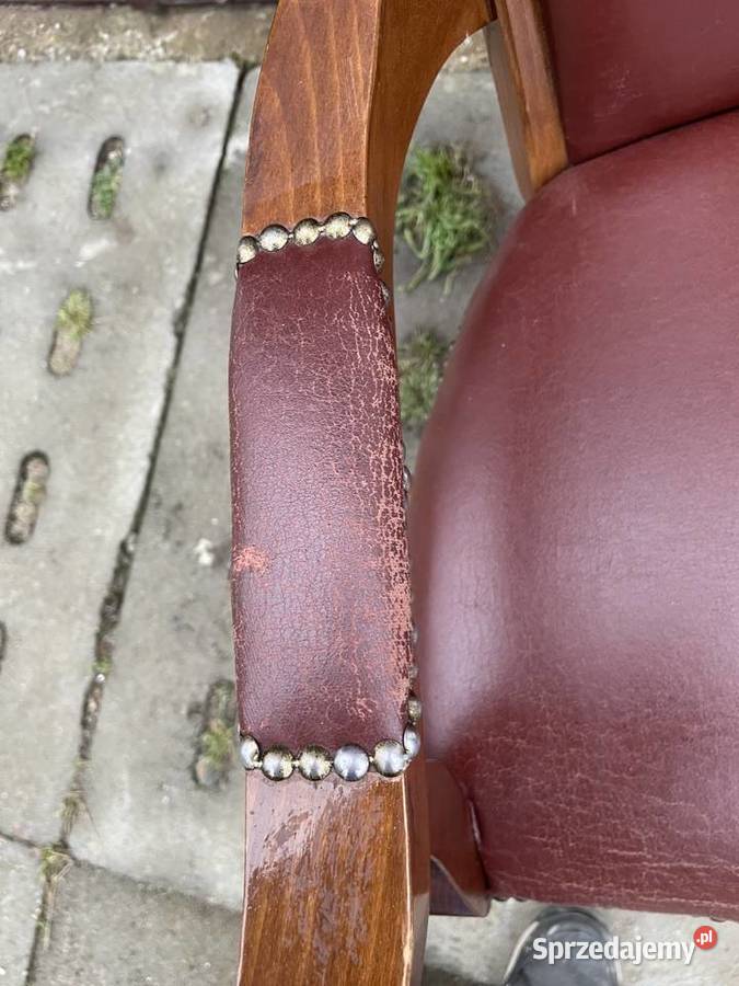 drewniany fotel obrotowy Pruszcz Gdański