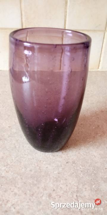 vintage ametystowy wazon Nowy Targ