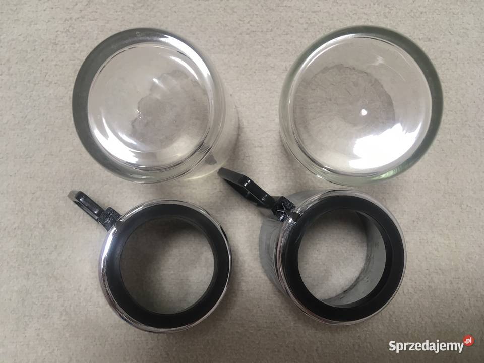 Stare koszyczki szklanki PRL Kołobrzeg
